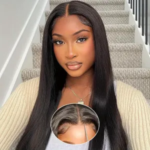 Put on and Go Glueless Wig Human Hair Pre Plucked Pre Cut 13x4 Hd Transparent Straight Lace Front Wigs Human Hair 200% Density Natural Color 100% Human Hair