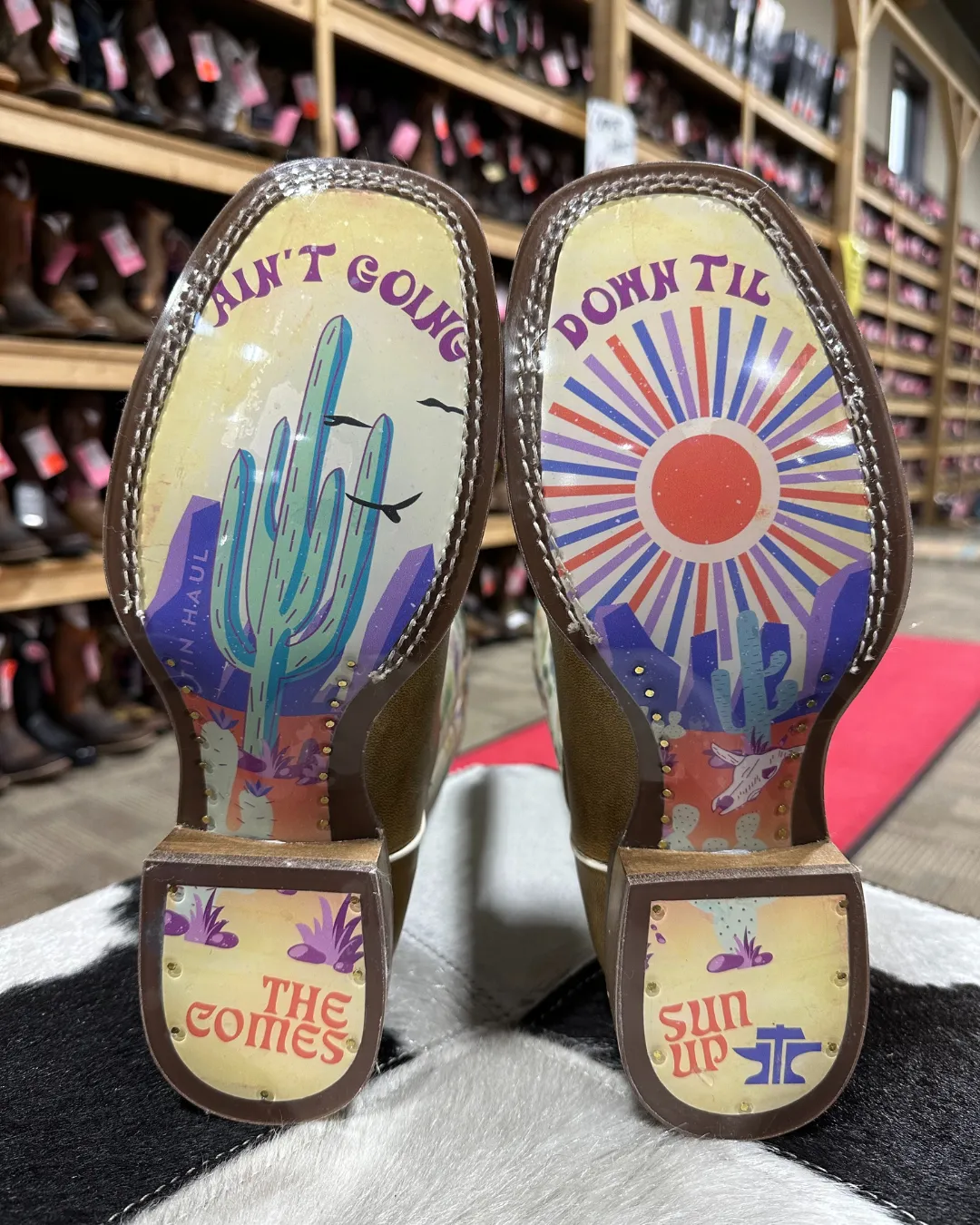 'Roper-Tin Haul' Women's 13" Anniversary Hot Stuff/Sun Up Sole - Brown / Cactus