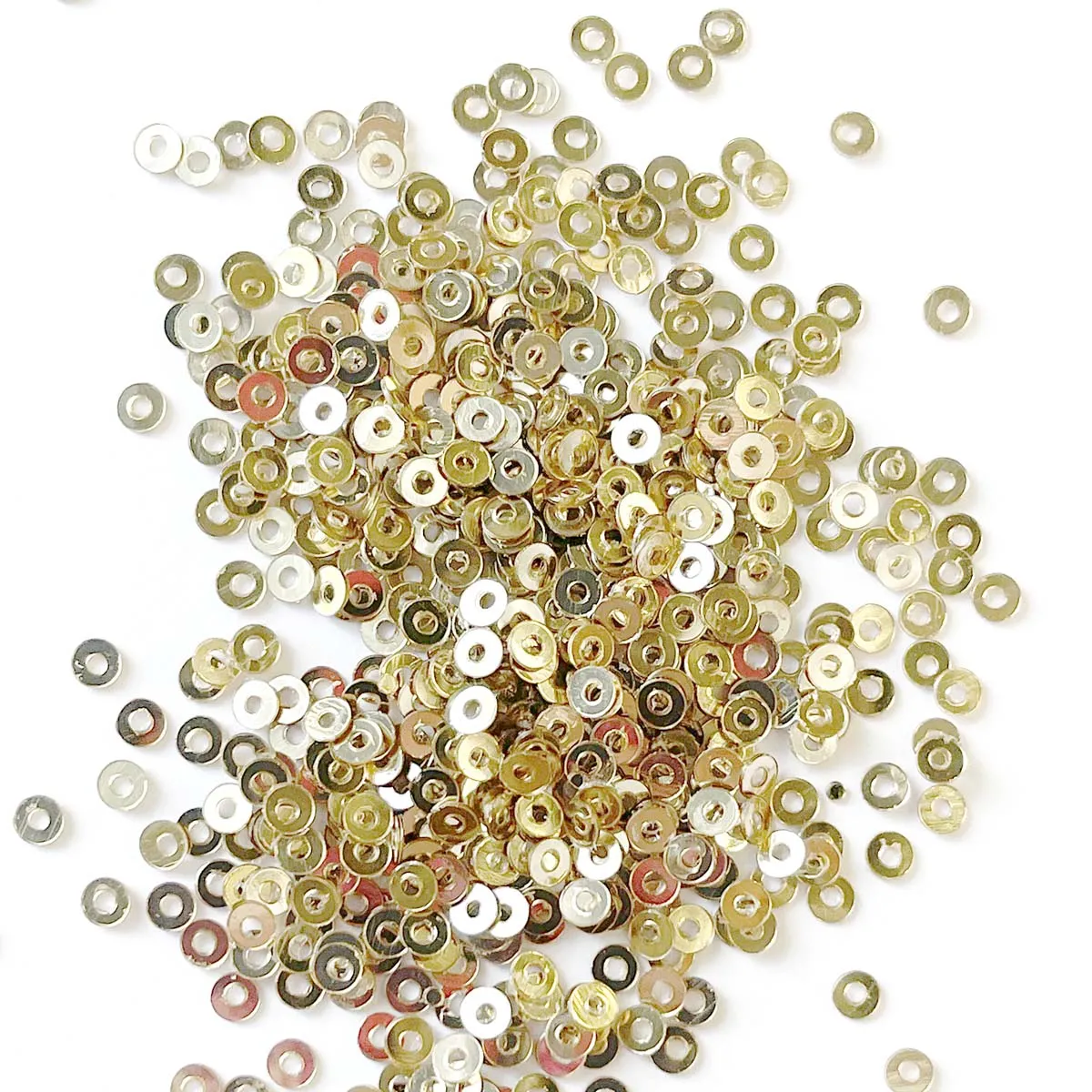 Sequins - Flat- Circle - 3mm - Pale Bronze Gold (S231)
