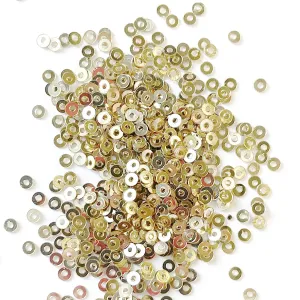 Sequins - Flat- Circle - 3mm - Pale Bronze Gold (S231)