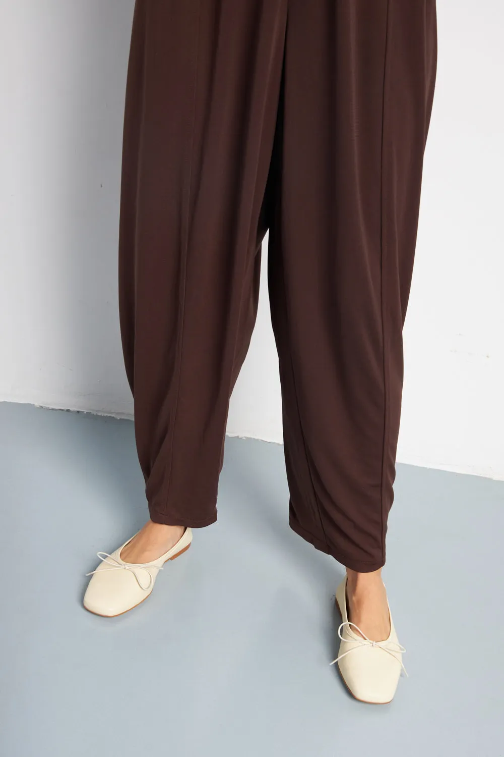 Sienna Ballet Flats in Ivory Leather
