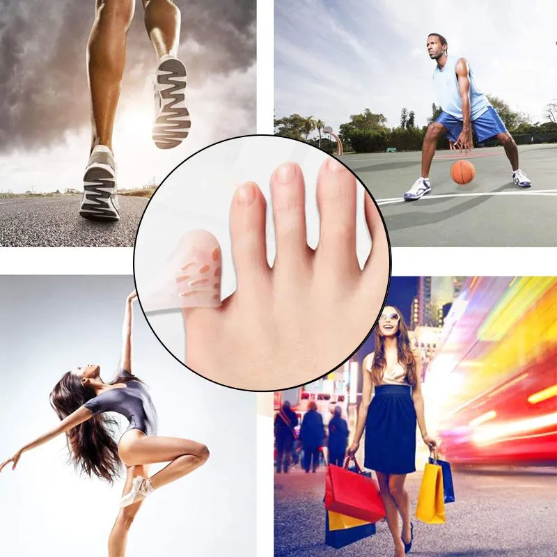 Silicone toe protector for less friction and pain