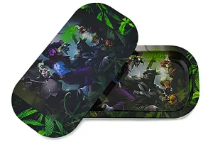 Slim 3D Holographic Metal Rolling Tray w/ Magnetic Lid (SL32)