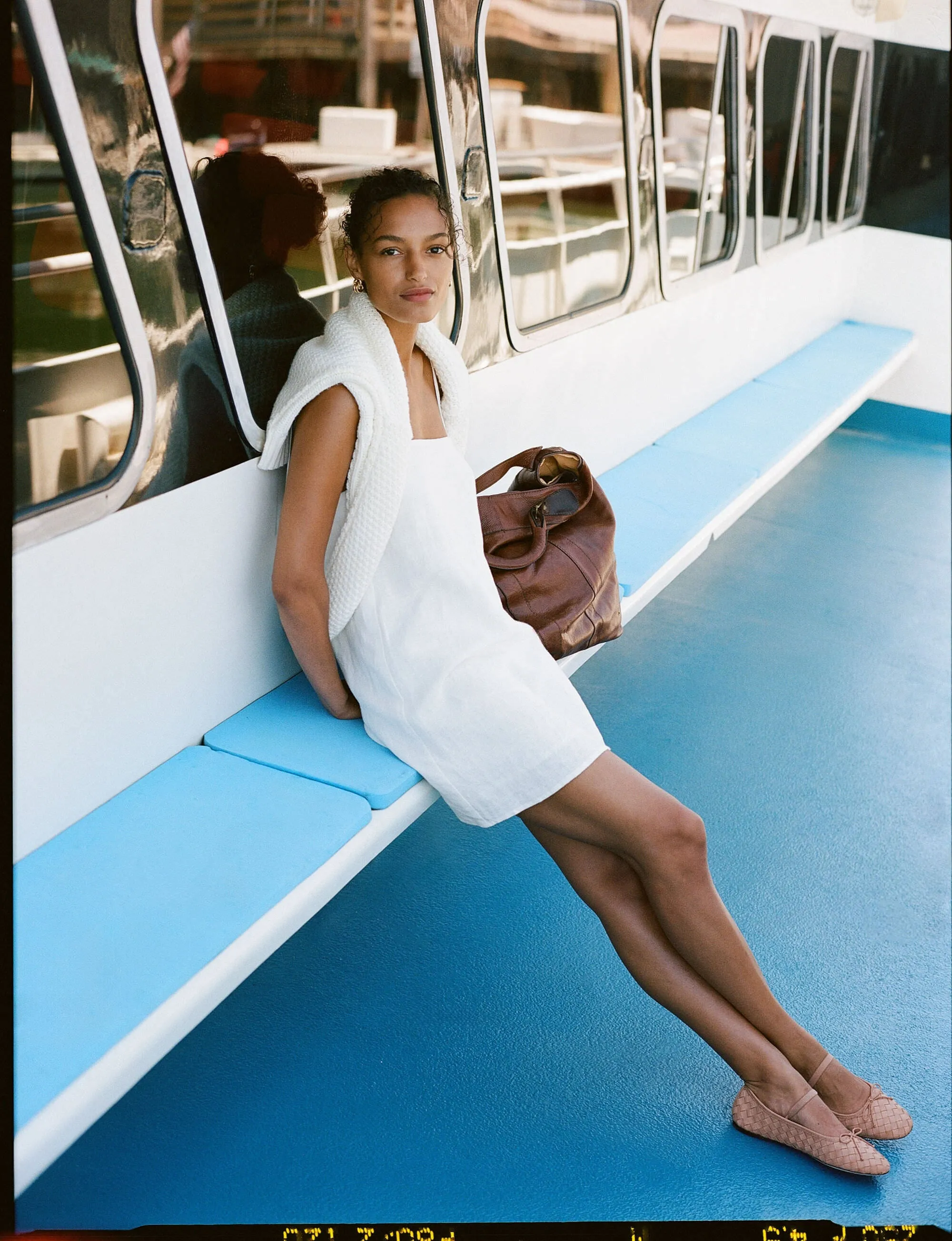 White Linen Lea Dress