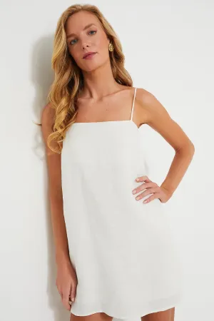 White Linen Lea Dress