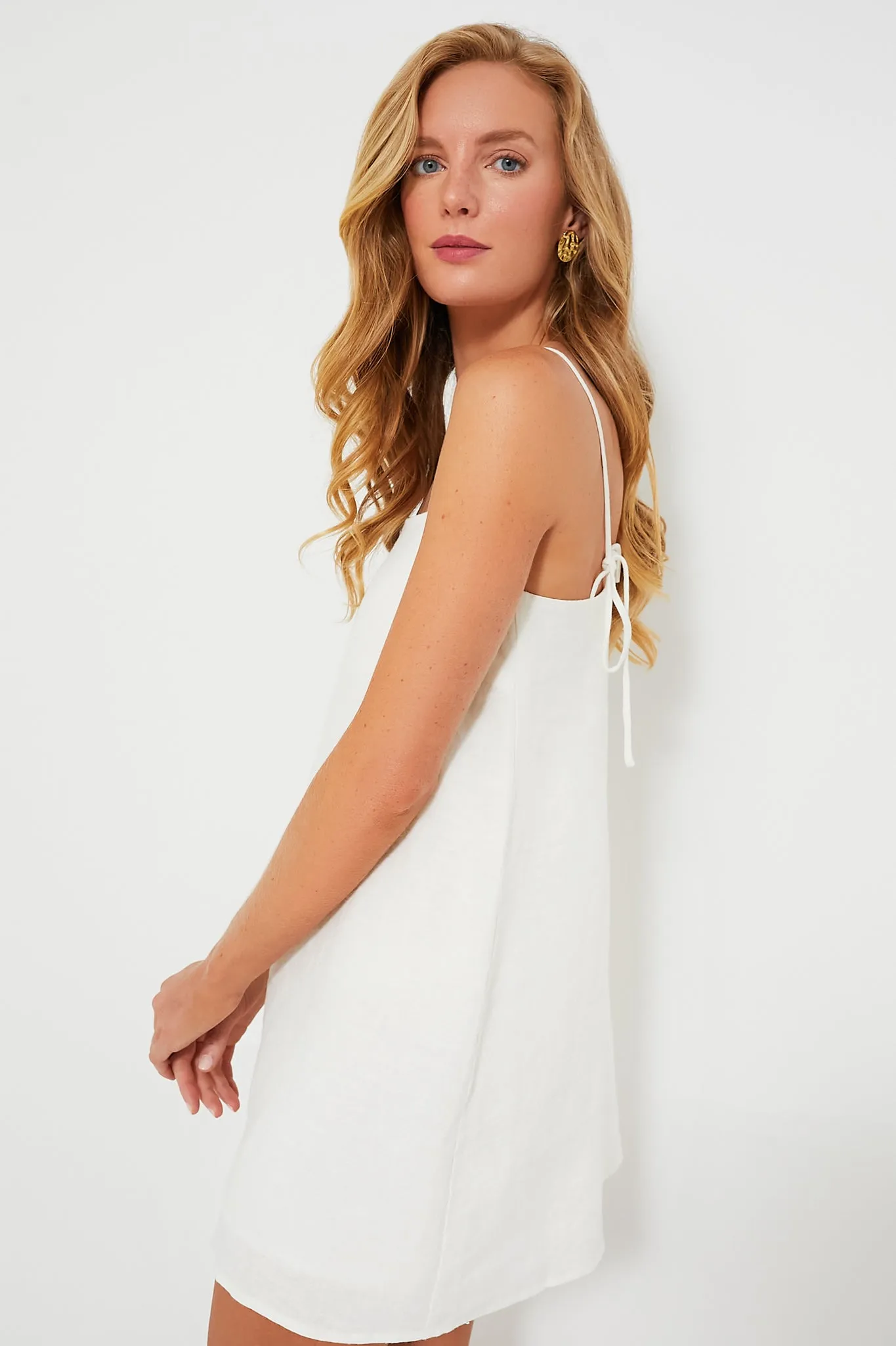 White Linen Lea Dress