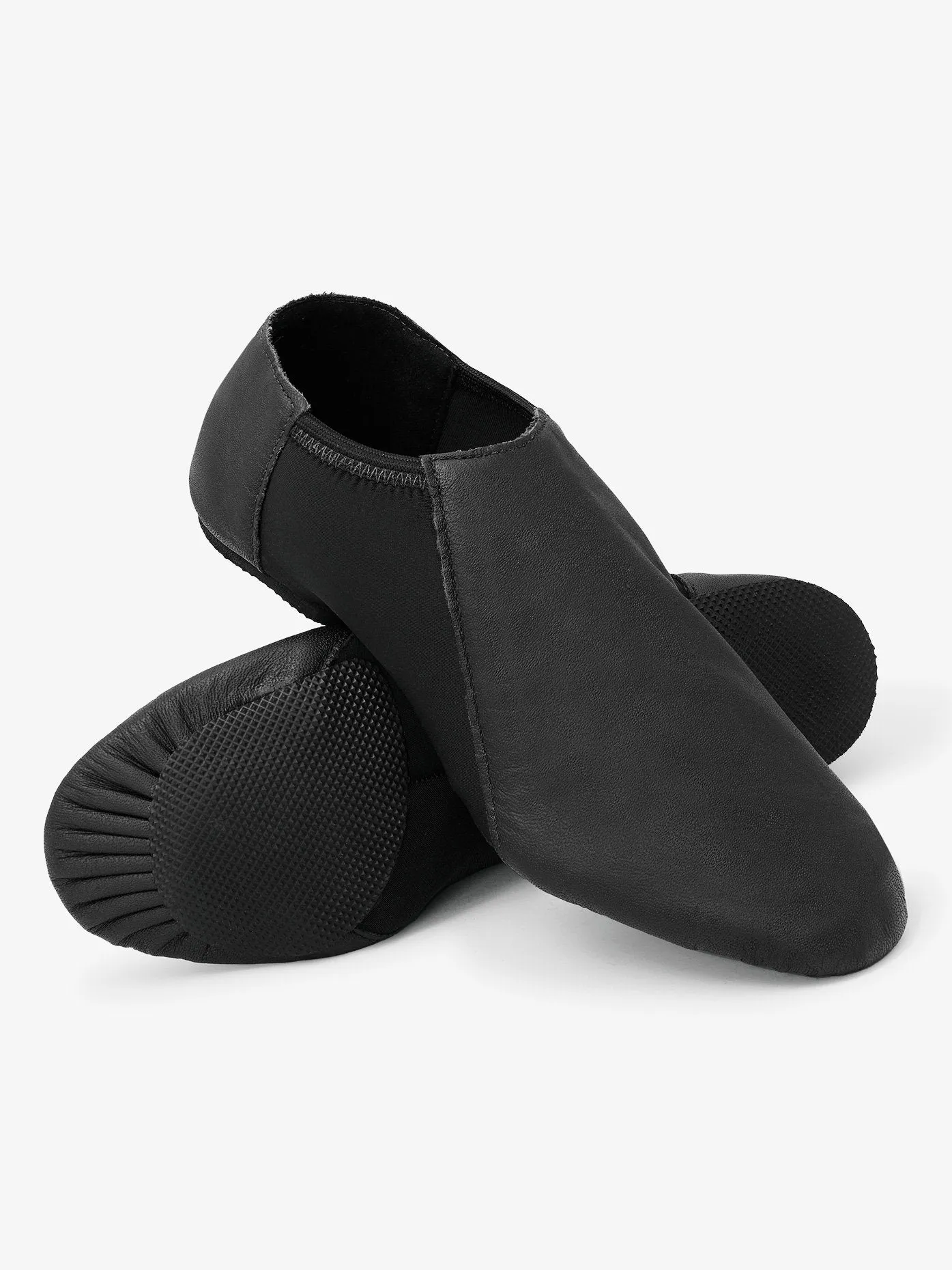 Womens Neoprene Insert Leather Jazz Shoes