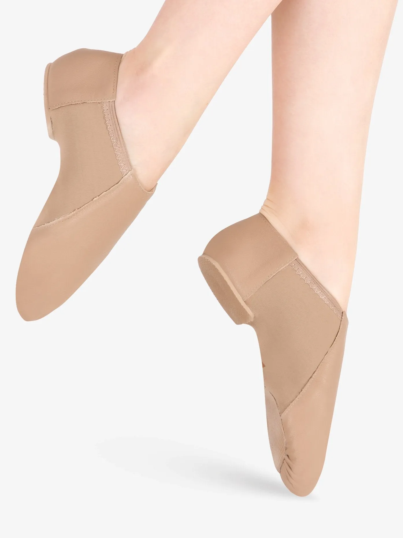 Womens Neoprene Insert Leather Jazz Shoes