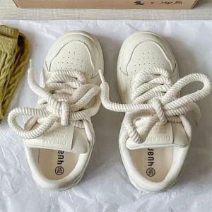 xiangtuibao Fashion Women's Sneakers Casual Spring Autumn Tennis Shoes Woman Thick Sole NEW Lace Up Flats Shoes Sneakers Sports Shoes Ladies