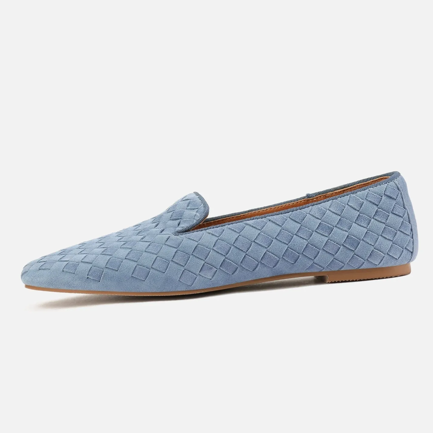 xiangtuibao New Fashion Women Spring Summer Suede Loafers Comfortable Shoes Woman Leather Slip On Casual Flats Ladies Low Heels Blue
