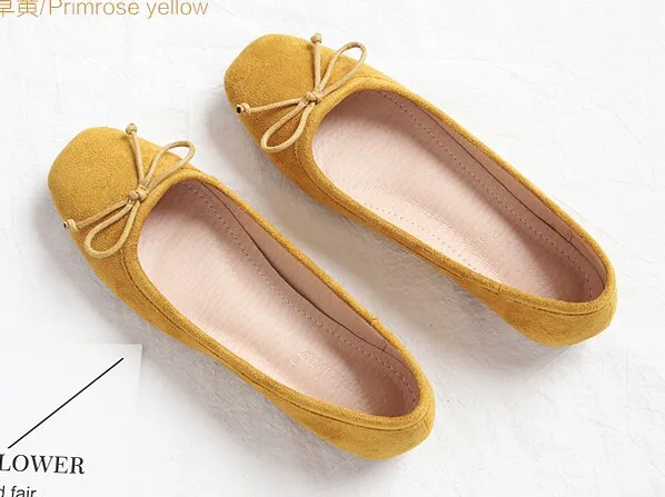 xiangtuibao Women's Square Toe Bow-knot European American Style Lady Microfiber Big Size 34-45 Flat Loafer Shoes Ballet Flattie Slip-Ons Red